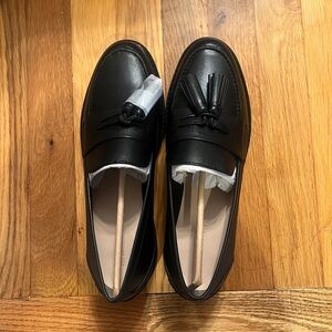 Stuart Weitzman Adrina Black Tassel Loafers 10B